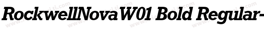 RockwellNovaW01 Bold Regular字体转换